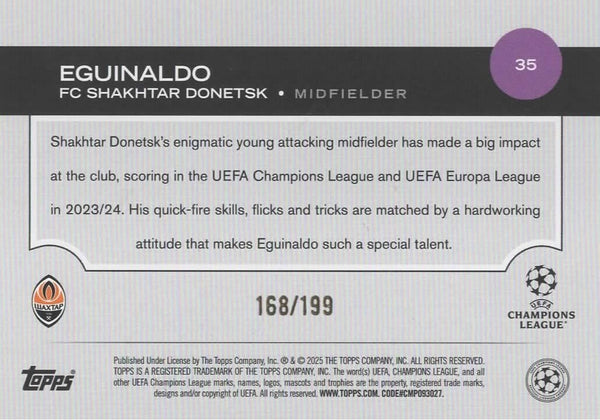 Topps UCC Flagship 2024/25 Eguinaldo Parallel UEFA Club Card /199