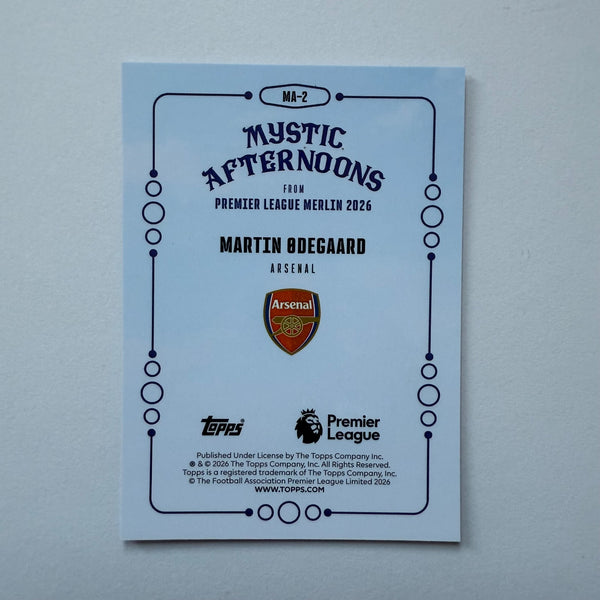 Topps Merlin Premier League 2026 Martin Ødegaard Mystic Afternoons Insert MA-2