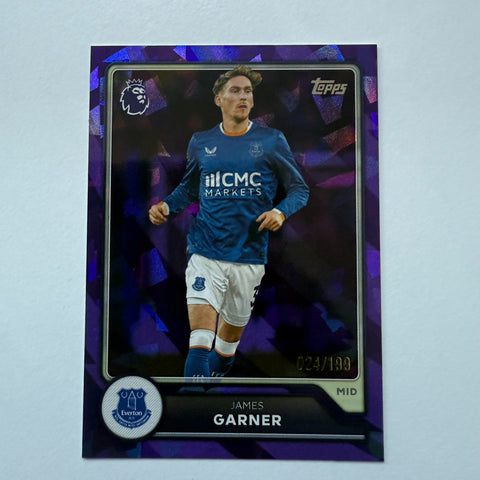 Topps Flagship Premier League 2026/27 James Garner Purple /199 Everton #127