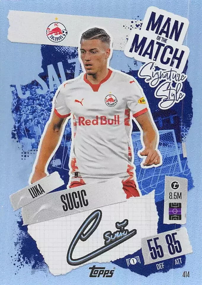 Topps Match Attax 2024/2025 24/25 Luka Suscic Man of the Match Signature #414
