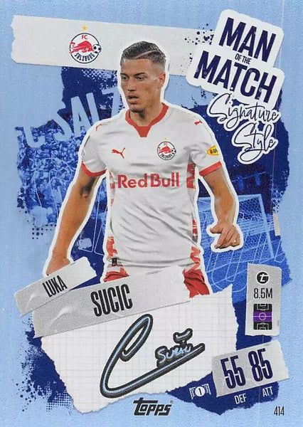 Topps Match Attax 2024/2025 24/25 Luka Suscic Man of the Match Signature #414