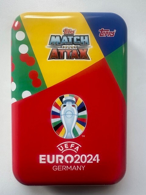 Topps Match Attax Euro 2024 Red Trading Card Storage Collector Mega *Empty Tin*