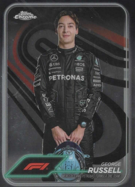 Topps Chrome Formula 1 2024 George Russell Mercedes Team Card #5