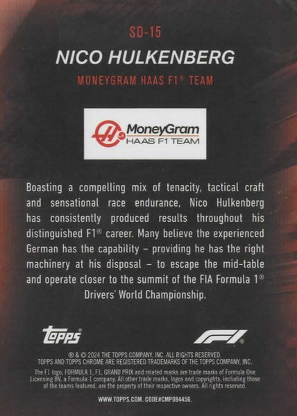 Topps Chrome Formula 1 2024 Speed Demon Nico Hulkenberg Moneygram Haas Team