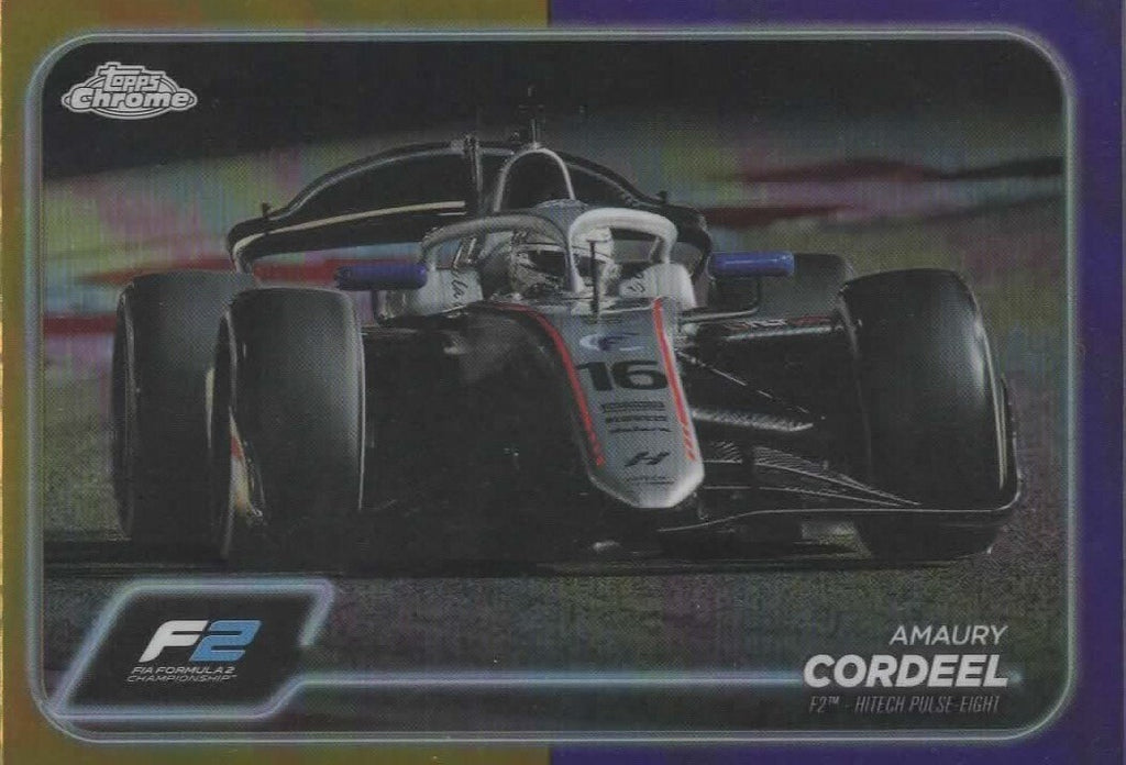 Topps Chrome Formula 1 2024 Amaury Cordeel F2 Hitech Pulse-Eight Parallel Card