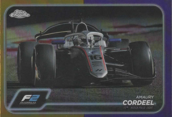 Topps Chrome Formula 1 2024 Amaury Cordeel F2 Hitech Pulse-Eight Parallel Card