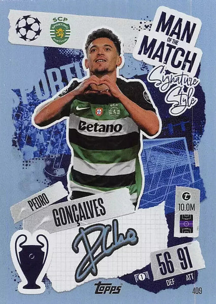 Topps Match Attax 2024/2025 24/25 Pedro Gonçalves Man of the Match Signature