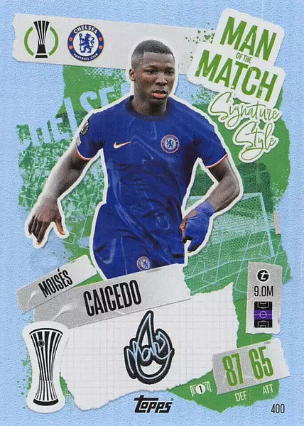 Topps Match Attax 2024/2025 24/25 Moises Caicedo Man of the Match Signature