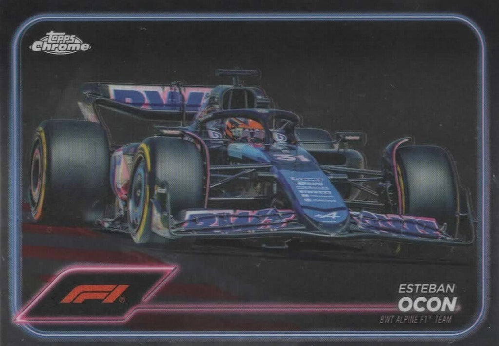 Topps Chrome Formula 1 2024 Esteban Ocon BWT Alpine Team #81 Card