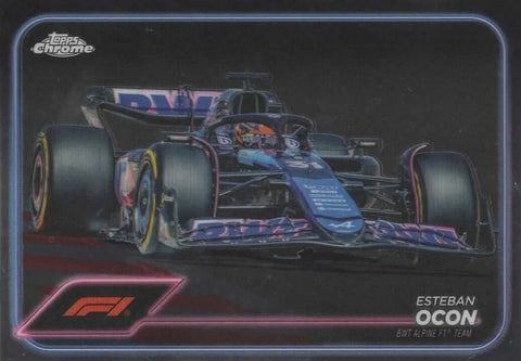Topps Chrome Formula 1 2024 Esteban Ocon BWT Alpine Team #81 Card