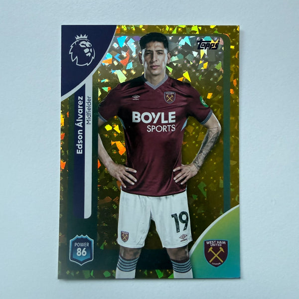 Topps Premier League 25/26 Edson Alvarez West Ham Gold Parallel Card /299