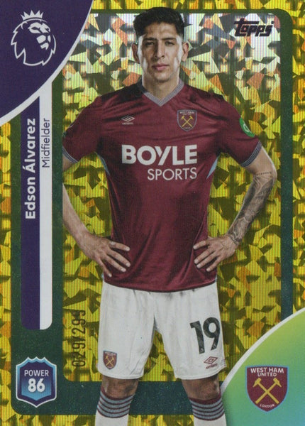 Topps Premier League 25/26 Edson Alvarez West Ham Gold Parallel Card /299