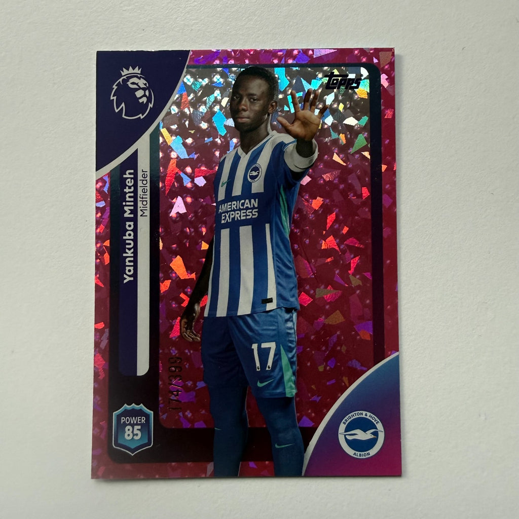 Topps Premier League 25/26 Yankuba Minteh Brighton Pink Parallel Card /399