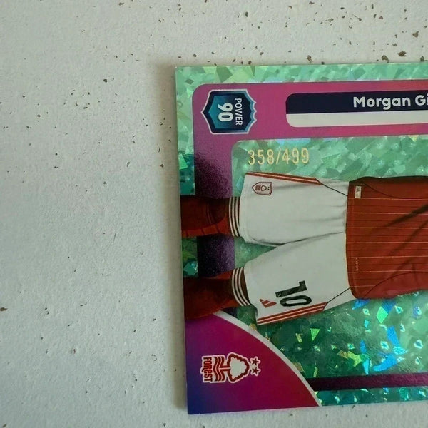 Topps Premier League 25/26 Morgan Gibbs-White Green Sparkle Parallel Card /499