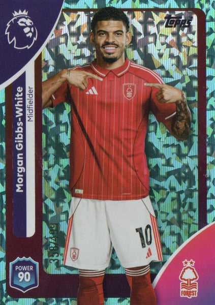 Topps Premier League 25/26 Morgan Gibbs-White Green Sparkle Parallel Card /499