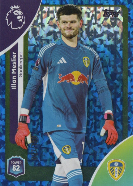 Topps Premier League 25/26 Illan Meslier Blue Sparkle Parallel Card /150