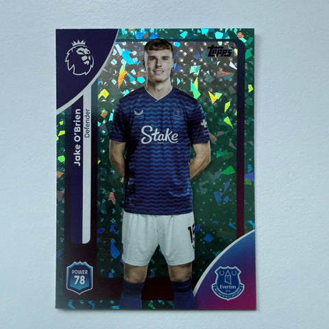 Topps Premier League 25/26 Jake O'Brien Everton Aqua Parallel Card /499