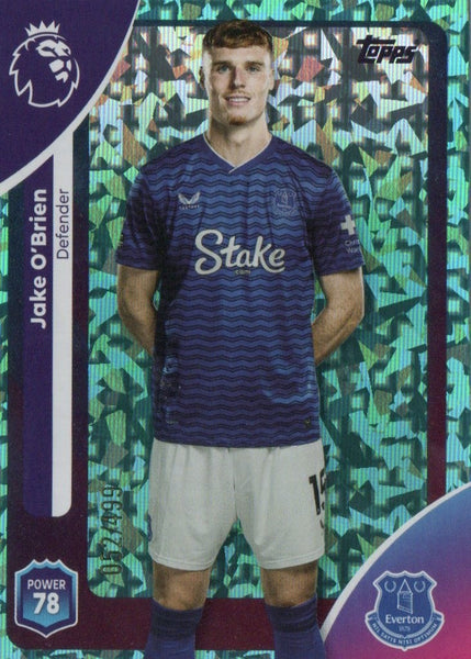 Topps Premier League 25/26 Jake O'Brien Everton Aqua Parallel Card /499