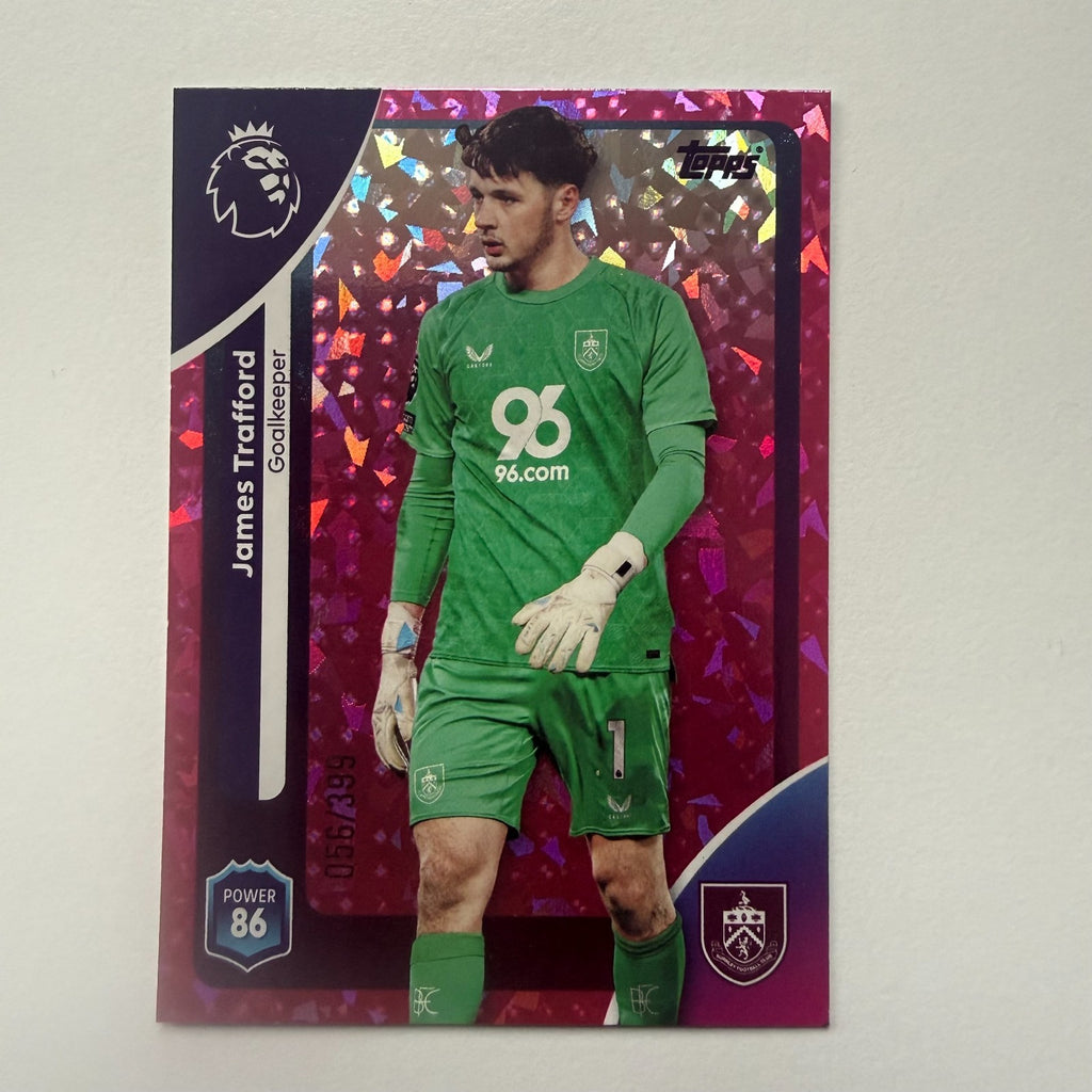 Topps Premier League 25/26 James Trafford Burnley Pink Parallel Card /399