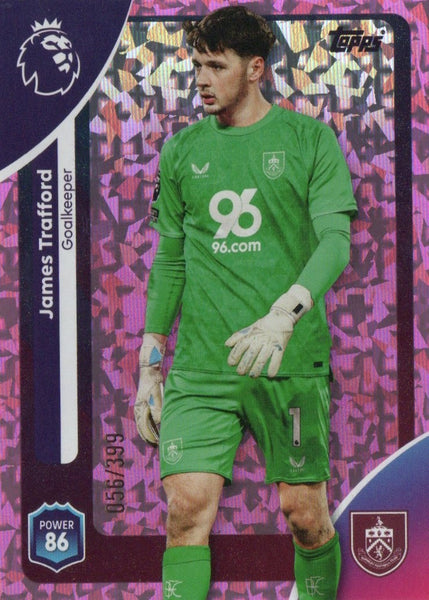 Topps Premier League 25/26 James Trafford Burnley Pink Parallel Card /399
