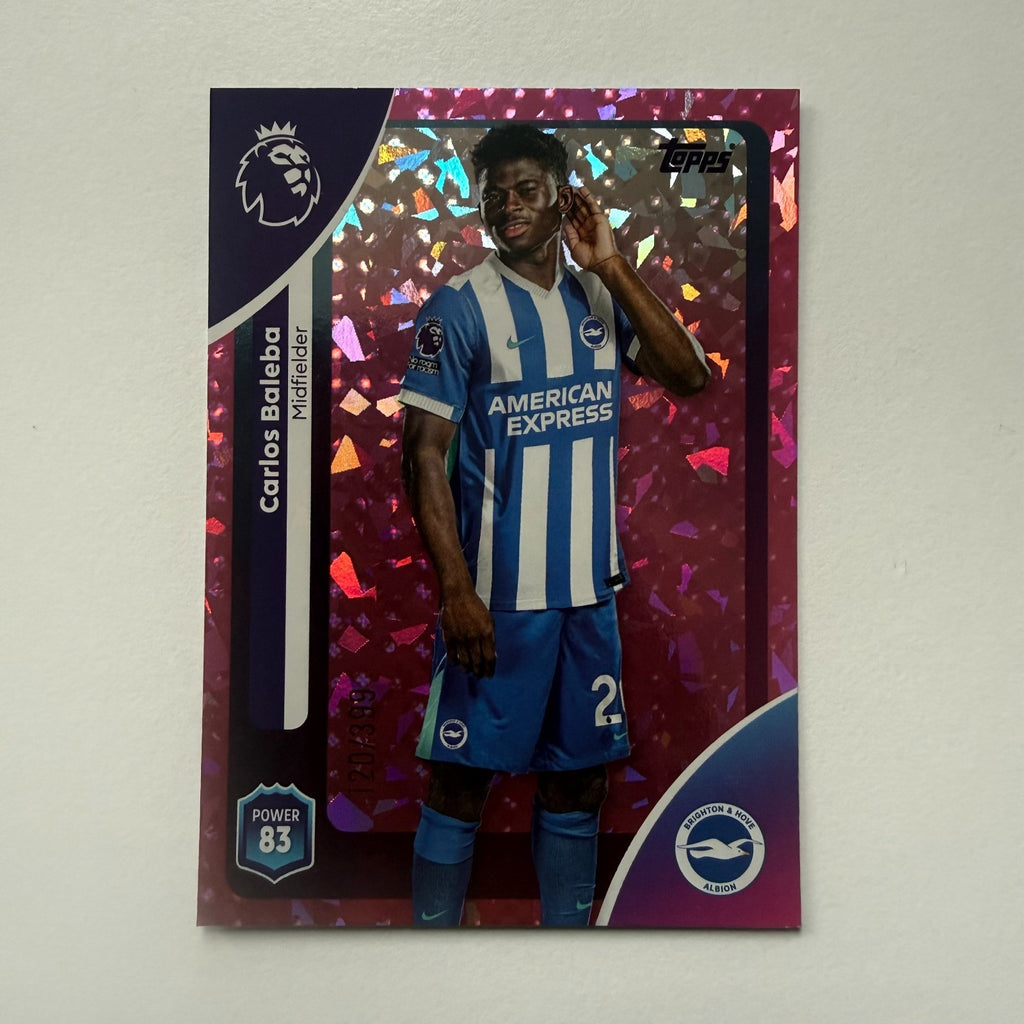 Topps Premier League 25/26 Carlos Baleba Brighton Pink Parallel Card /399