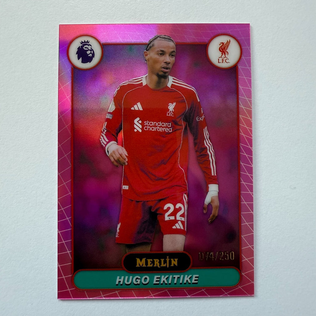Topps Merlin Premier League 2026 Hugo Ekitike Magenta Refractor /250 Liverpool