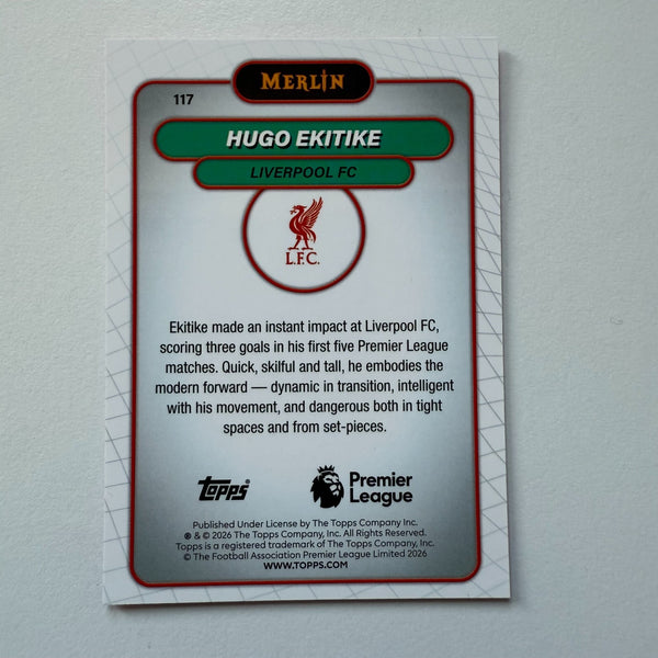Topps Merlin Premier League 2026 Hugo Ekitike Magenta Refractor /250 Liverpool
