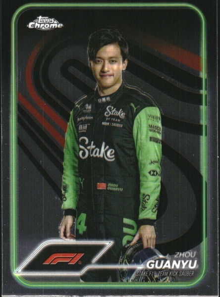 Topps Chrome Formula 1 2024 Zhou Guanyu Team Kick Sauber Card #14
