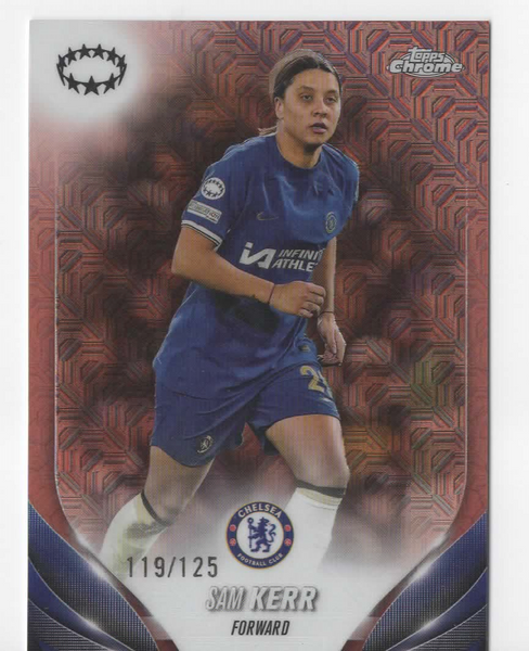 Topps Womens Chrome 2023-2024 Sam Kerr Chelsea Parallel Card 119/125