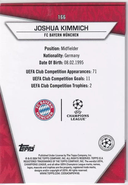 Topps Superstars 2024 23/24 Joshua Kimmich Bayern Munich Uncommon Card #166