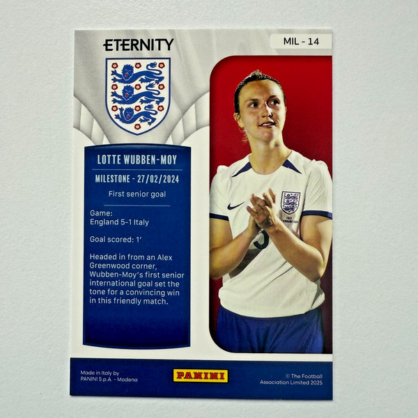 Panini Eternity 2025 Lotte Wubben-Moy Milestone Magenta /25 Lionesses Card