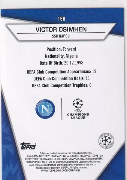 Topps Superstars 2024 23/24 Victor Osimhen Napoli Golden Pixels Card #160