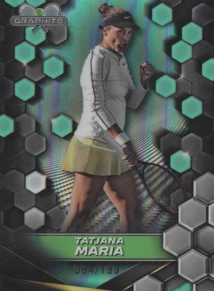 Topps 2024 Graphite Tennis Tatjana Maria Green Parallel Refractor Card /199
