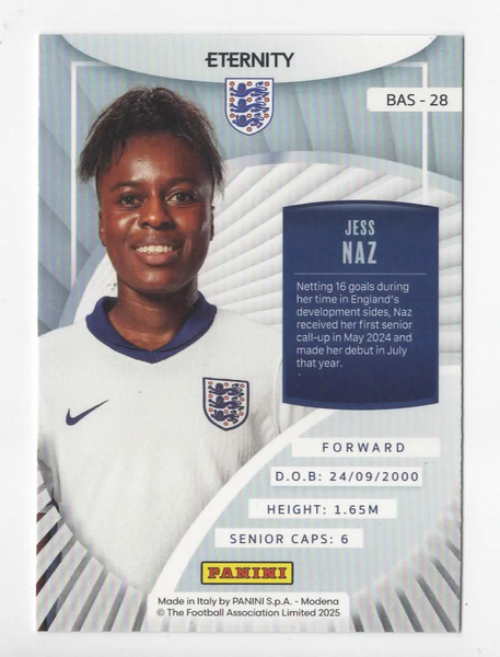 Panini Eternity 2025 Jess Naz Tottenham Base Magenta /25 Lionesses England Card