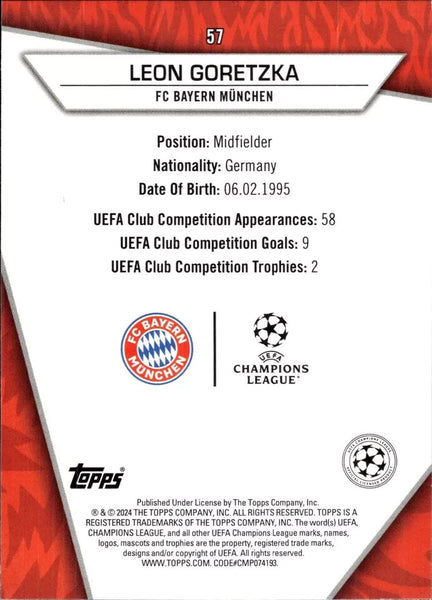 Topps Superstars 2024 23/24 Leon Goretzka Bayern Munich Golden Pixels Card #57