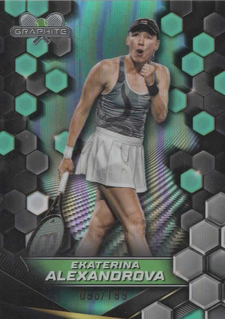 Topps 2024 Graphite Tennis Ekaterina Alexandrova Green Parallel Chrome Card /199