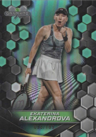 Topps 2024 Graphite Tennis Ekaterina Alexandrova Green Parallel Chrome Card /199