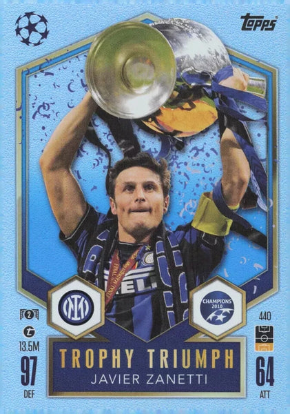 Topps Match Attax 2024/2025 24/25 Javier Zanetti Trophy Triumph Inter Milan #440