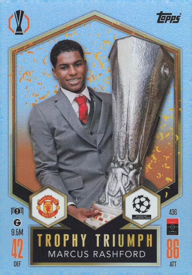 Topps Match Attax 2024/2025 25 Marcus Rashford Trophy Triumph Manchester United