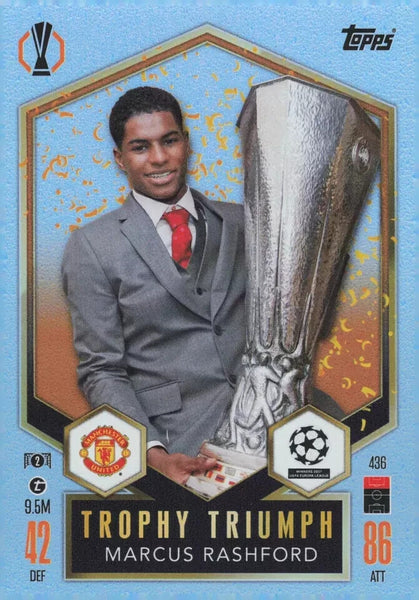 Topps Match Attax 2024/2025 25 Marcus Rashford Trophy Triumph Manchester United
