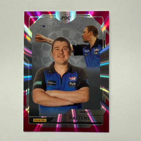 Panini 2026 PDC World Championship Darts Andy Batens Pink Cracked Ice Card