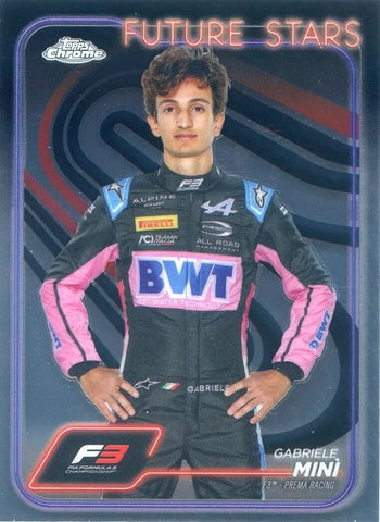 Topps Chrome Formula 1 2024 Gabriele Mini F3 Prema Racing Future Stars Card #44