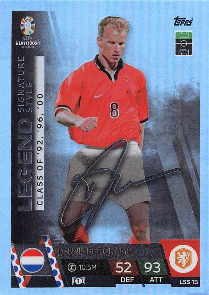 Match Attax Euro 2024 Dennis Bergkamp Signature Style Legend UEFA Topps Card