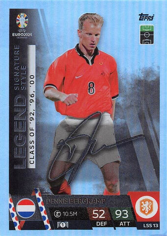 Match Attax Euro 2024 Dennis Bergkamp Signature Style Legend UEFA Topps Card