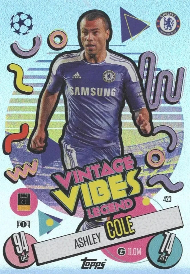 Topps Match Attax 2024/2025 24/25 Ashley Cole Vintage Vibes Legend Chelsea #423