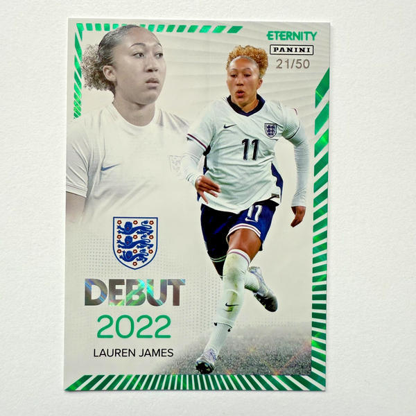Panini Eternity 2025 Lauren James Debut Green /50 England Lionesses Women's Card