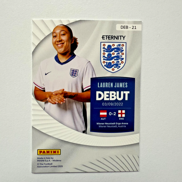 Panini Eternity 2025 Lauren James Debut Green /50 England Lionesses Women's Card
