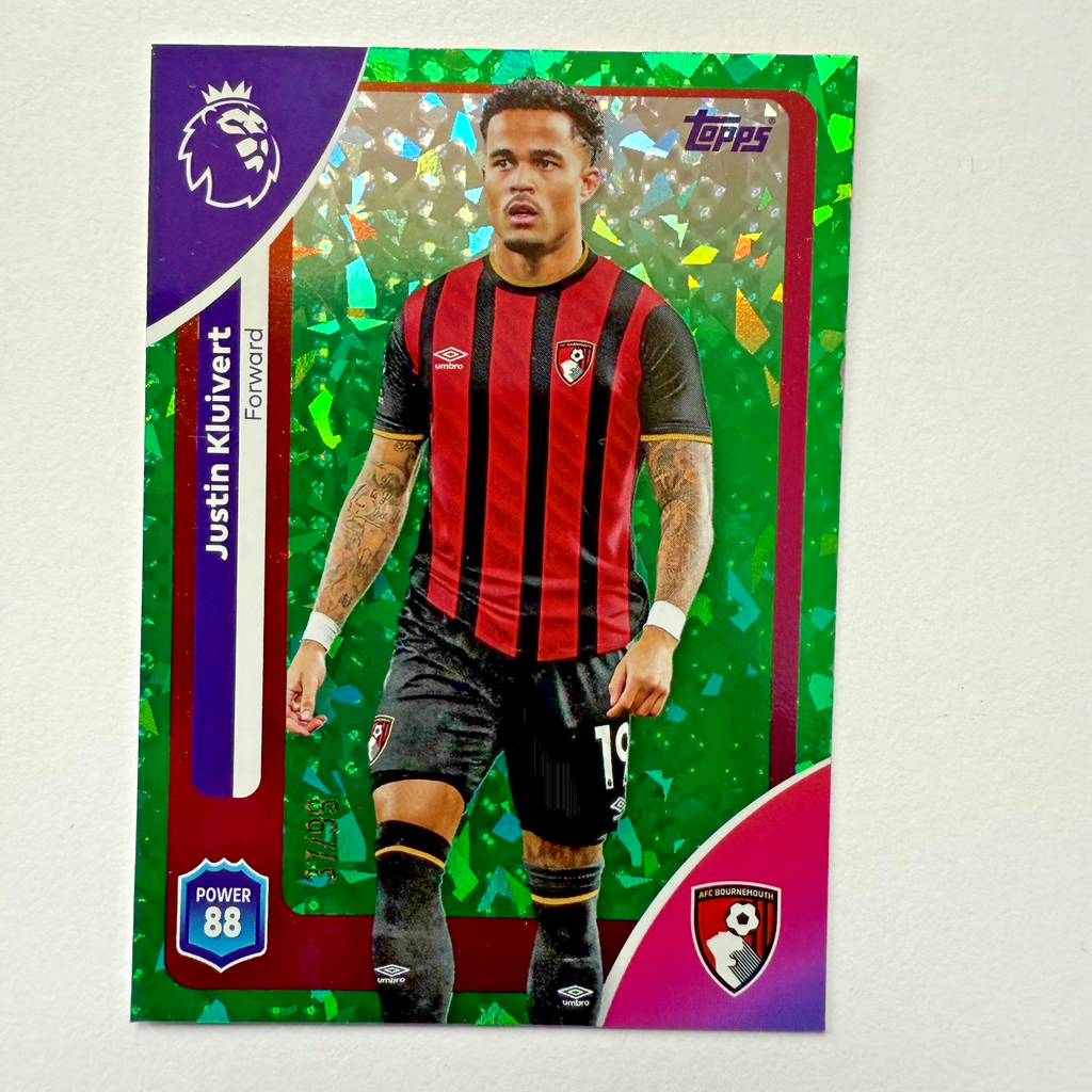 Topps Premier League 25/26 Justin Kluivert Green Parallel Bournemouth Card /99