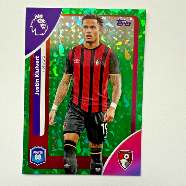 Topps Premier League 25/26 Justin Kluivert Green Parallel Bournemouth Card /99