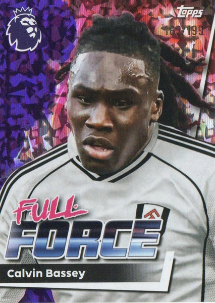 Topps Premier League 25/26 Calvin Bassey Full Force Purple Fulham Card /199